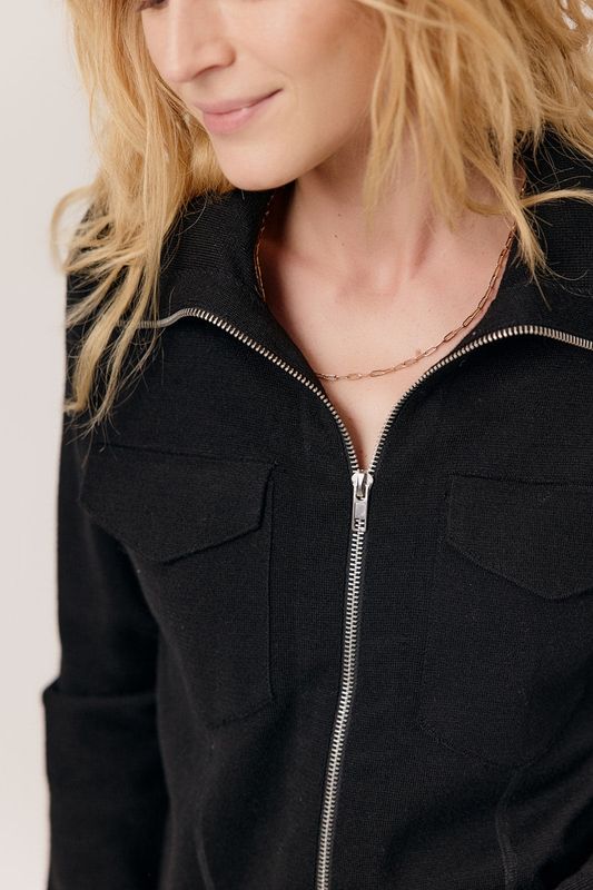 Cardigan zippé