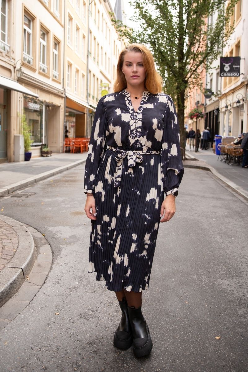 Robe midi imprimé ethnique