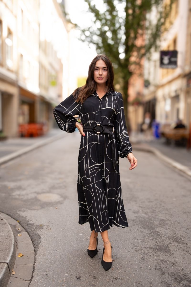 Robe longue imprimée