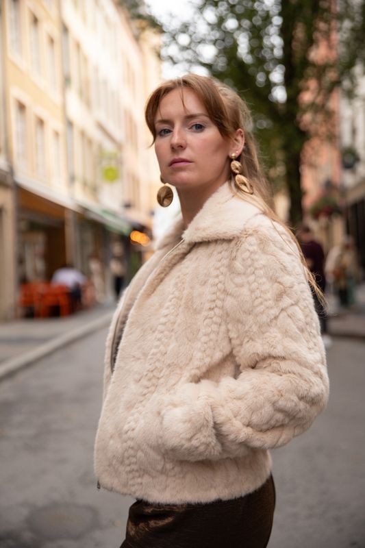 Veste fausse fourrure