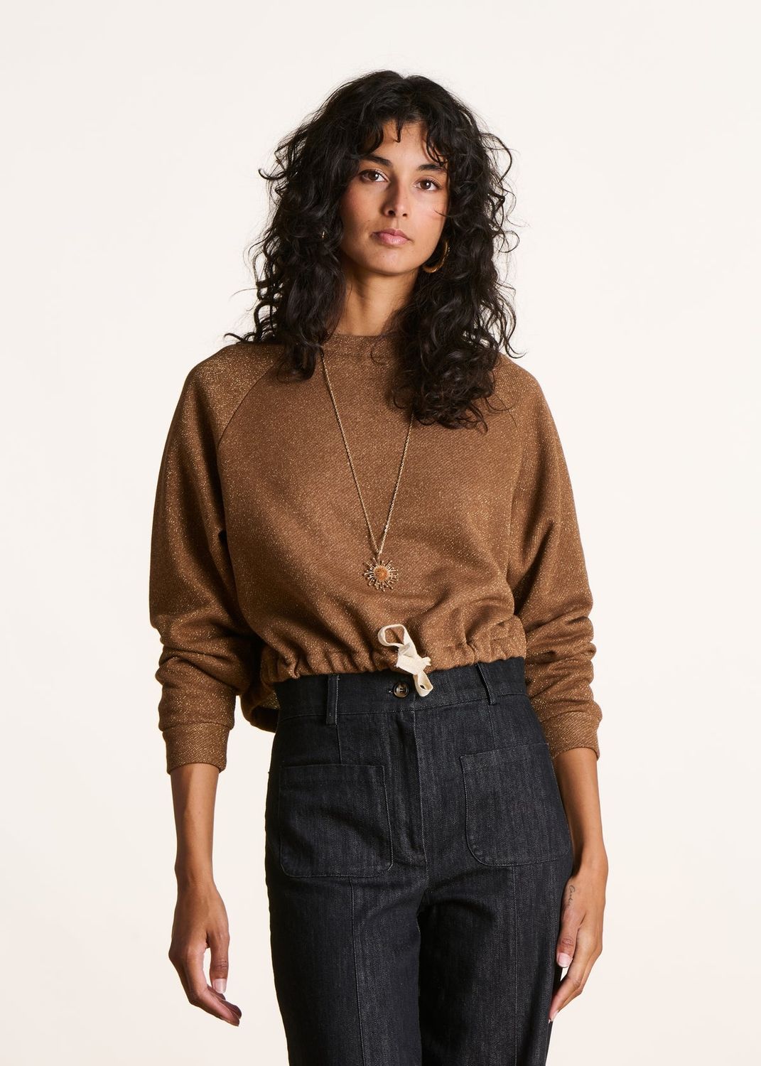 Sweat ample court irisé