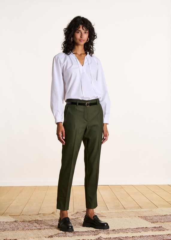 Pantalon coupe droite 7/8