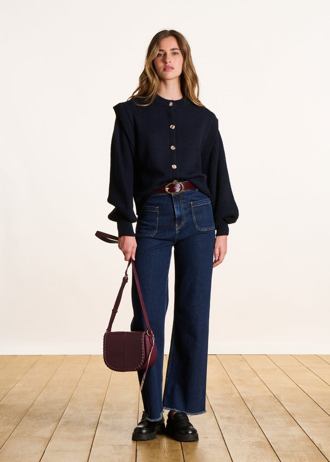 Gilet ample manches bouffantes