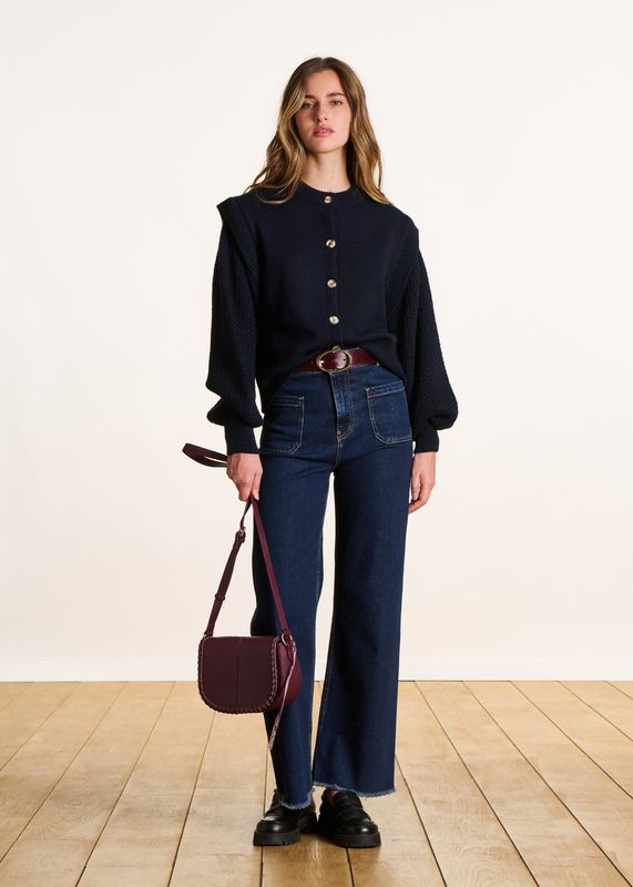 Gilet ample manches bouffantes