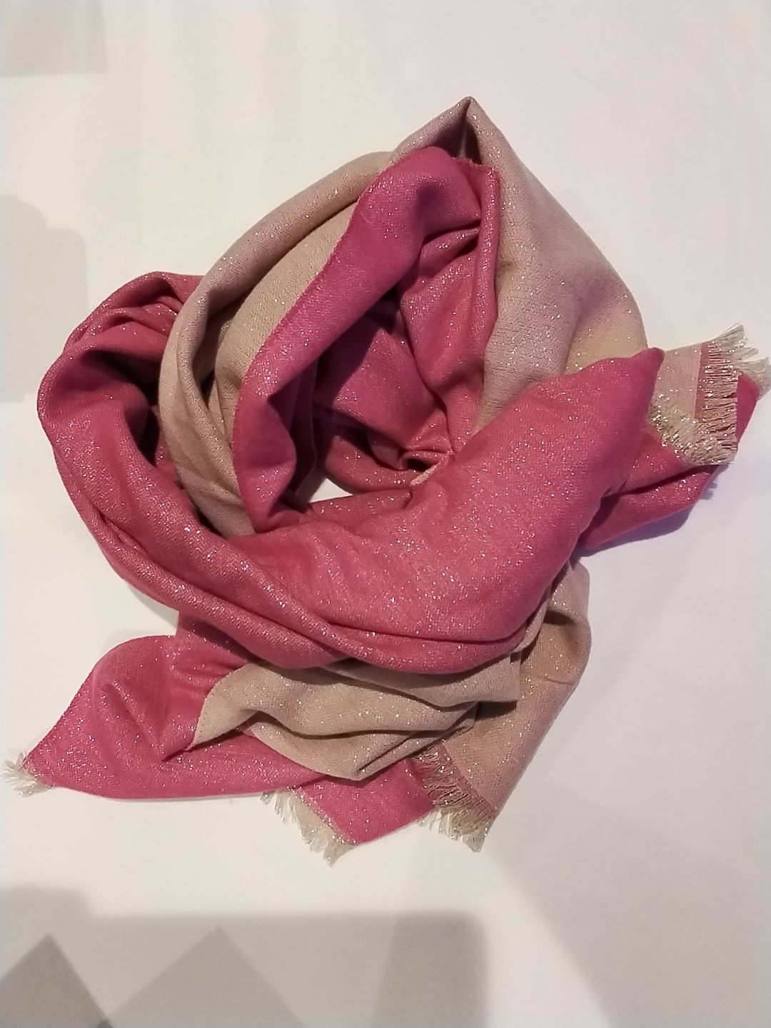 Écharpe bicolore en lurex