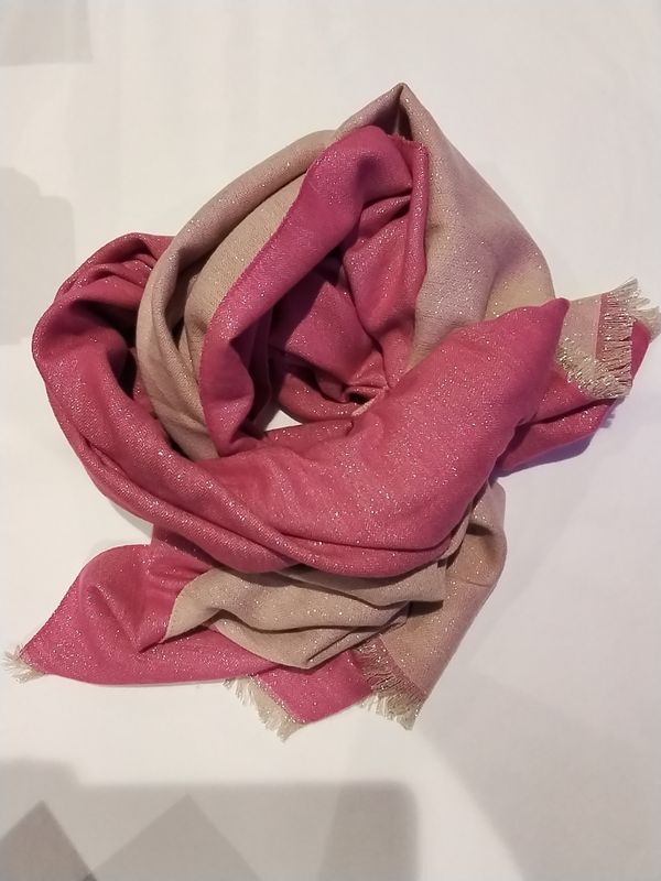 Écharpe bicolore en lurex