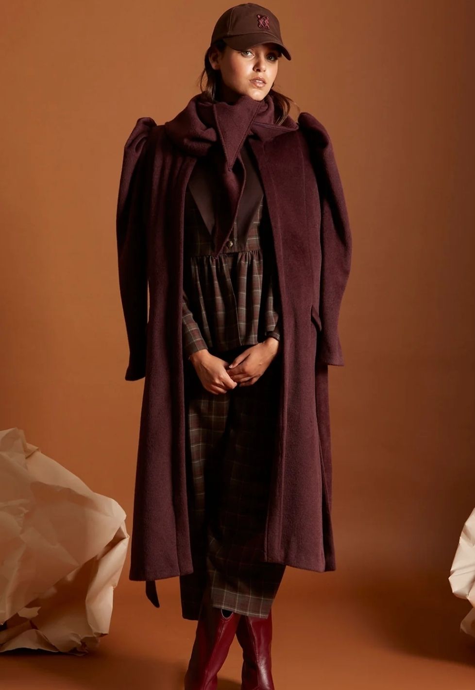 Manteau long structuré