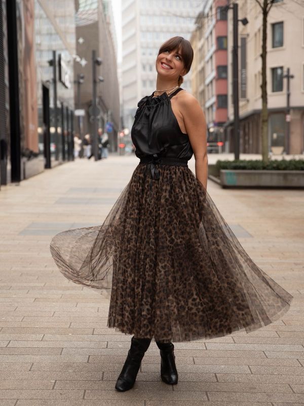 Jupe tulle léopard