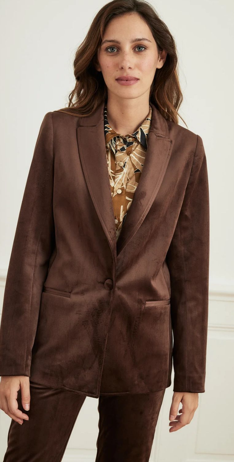 Veste velours chocolat
