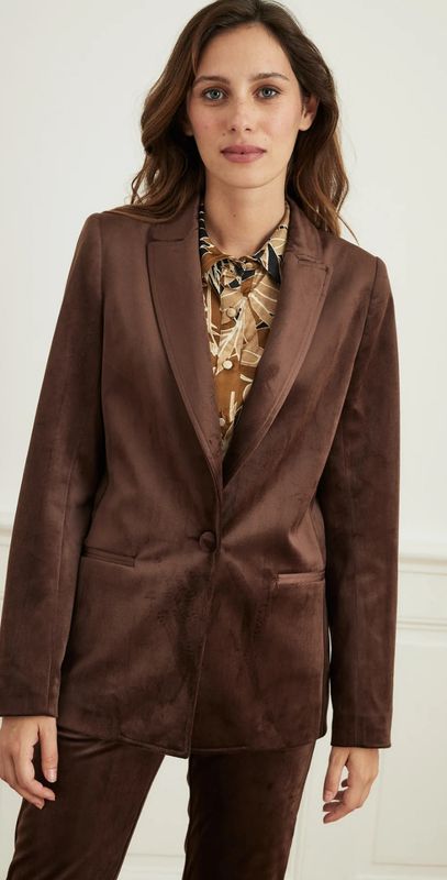 Veste velours chocolat