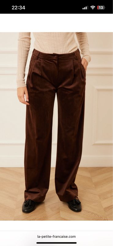 Pantalon velours chocolat