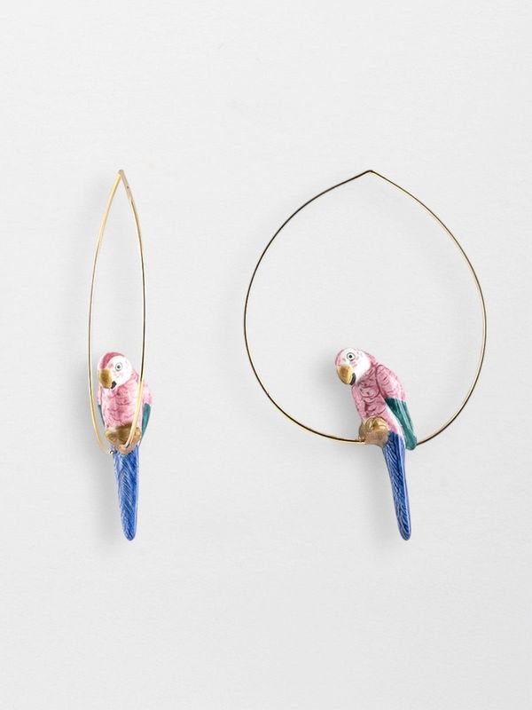 Creoles perroquet rose