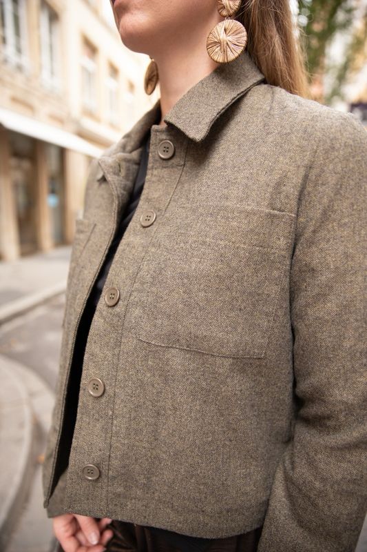 Veste courte façon tweed