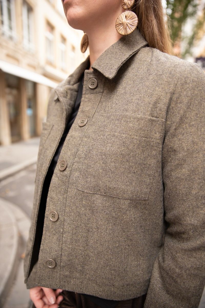 Veste courte façon tweed