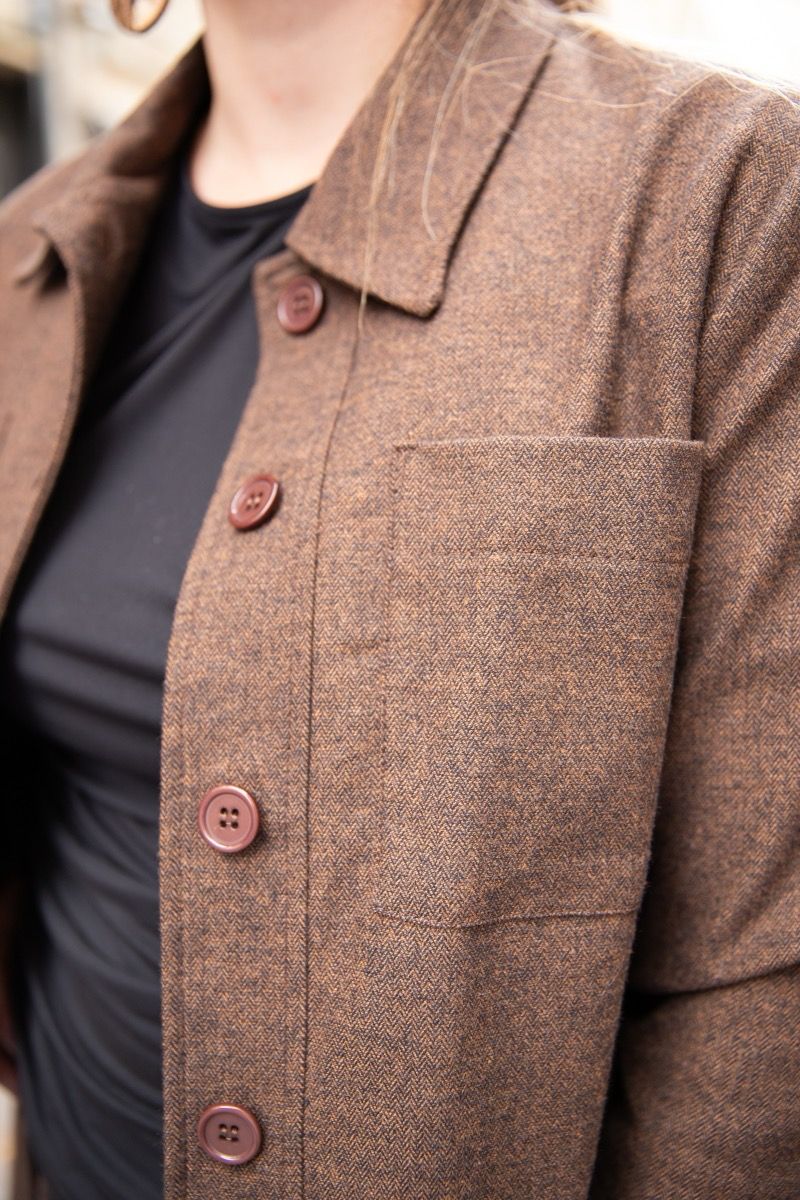 Veste courte façon tweed