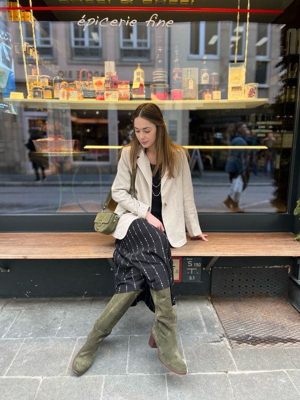 Veste tailleur beige