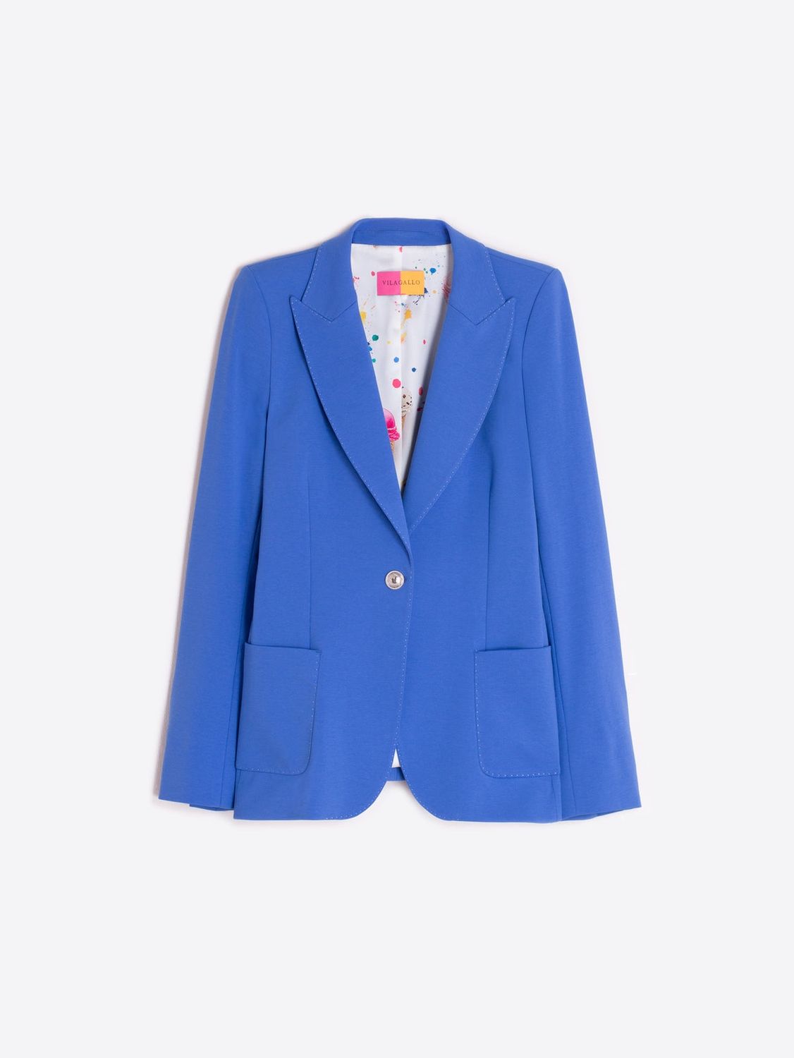 Veste tailleur bleu vif