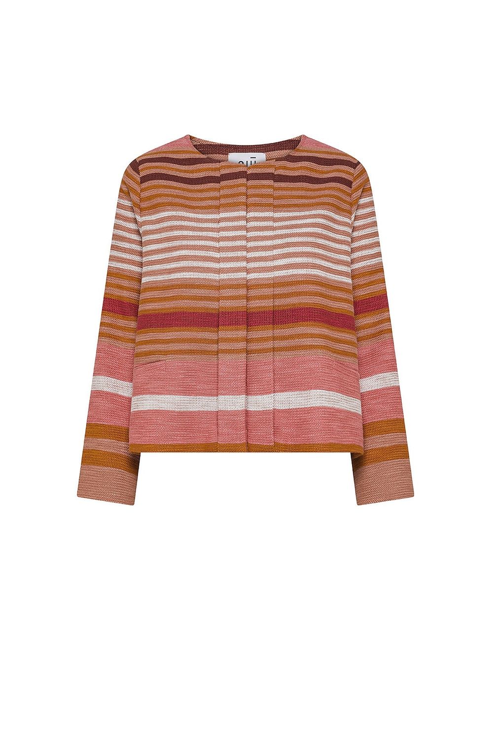 Veste texturée rayée