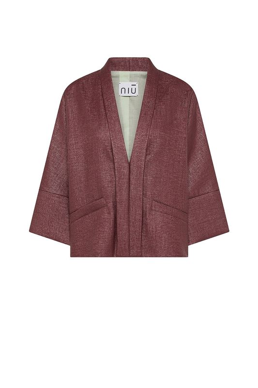 Veste texturée kimono
