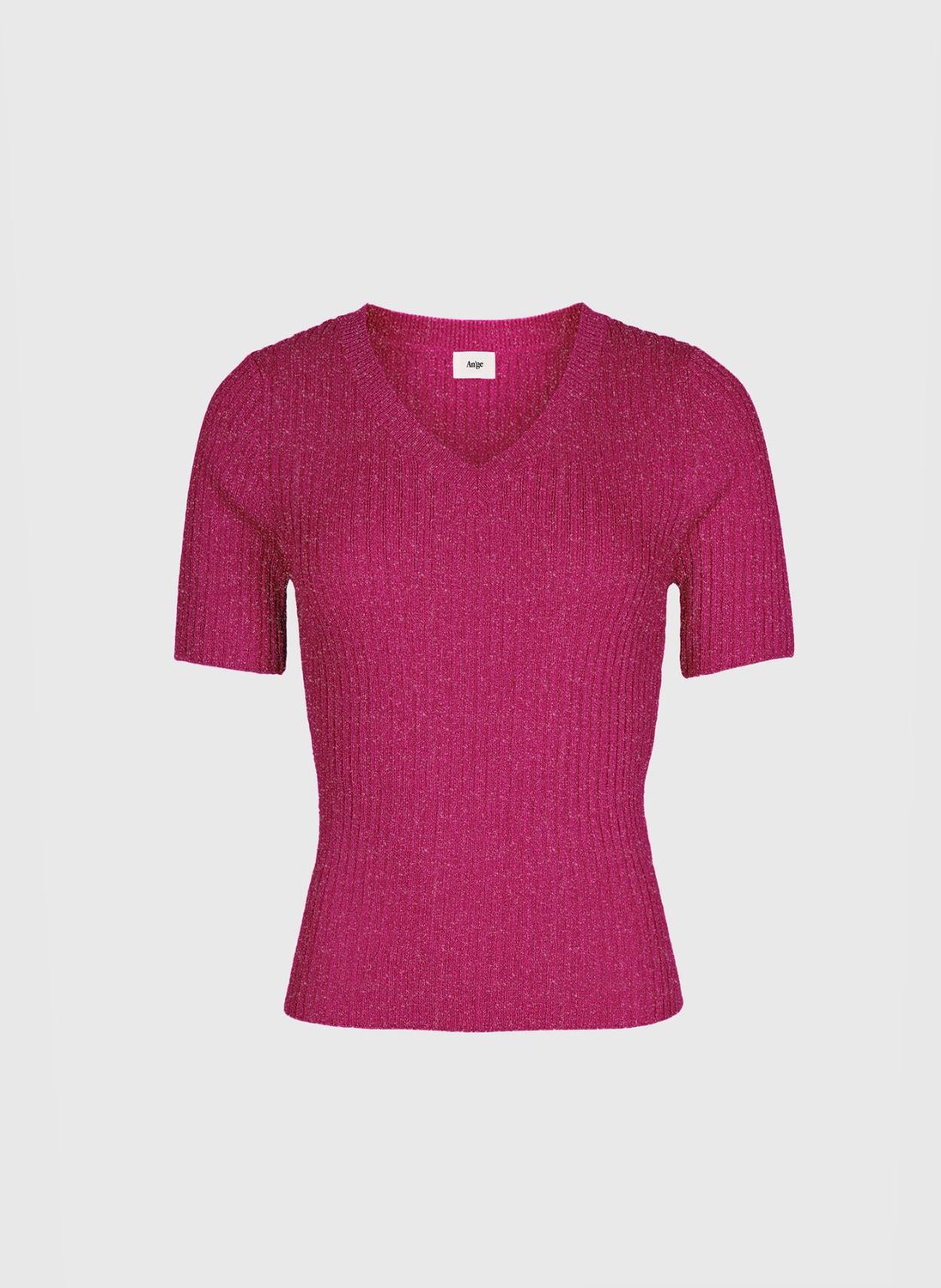Pull manches courtes lurex