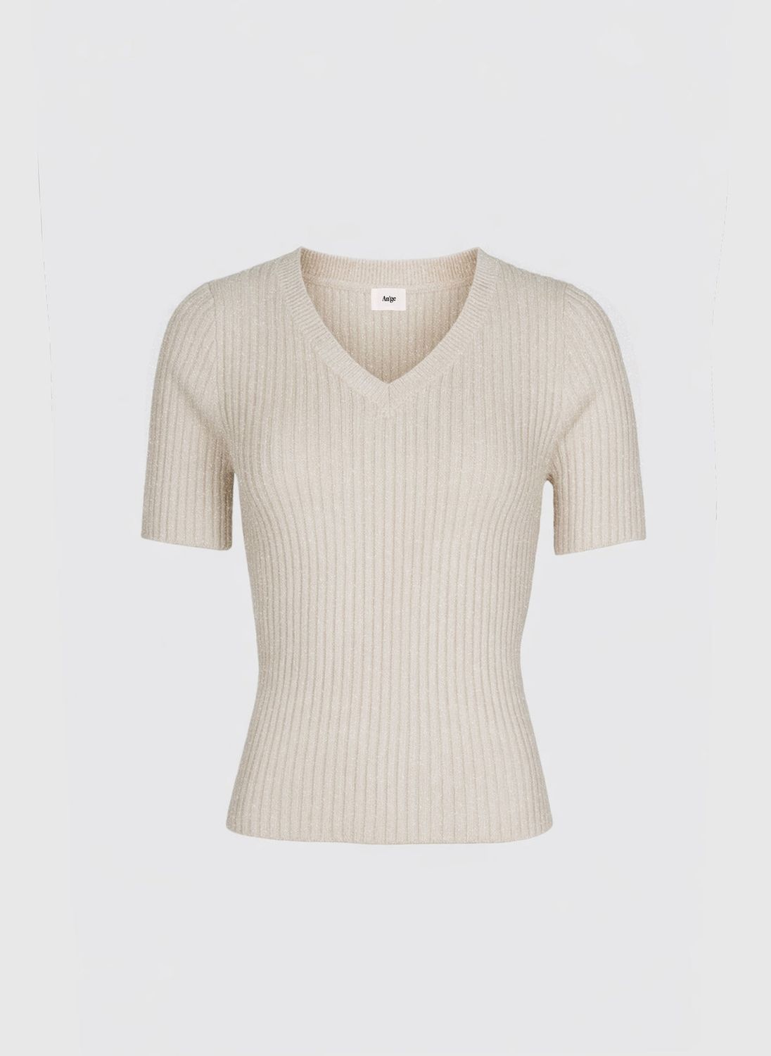 Pull manches courtes lurex
