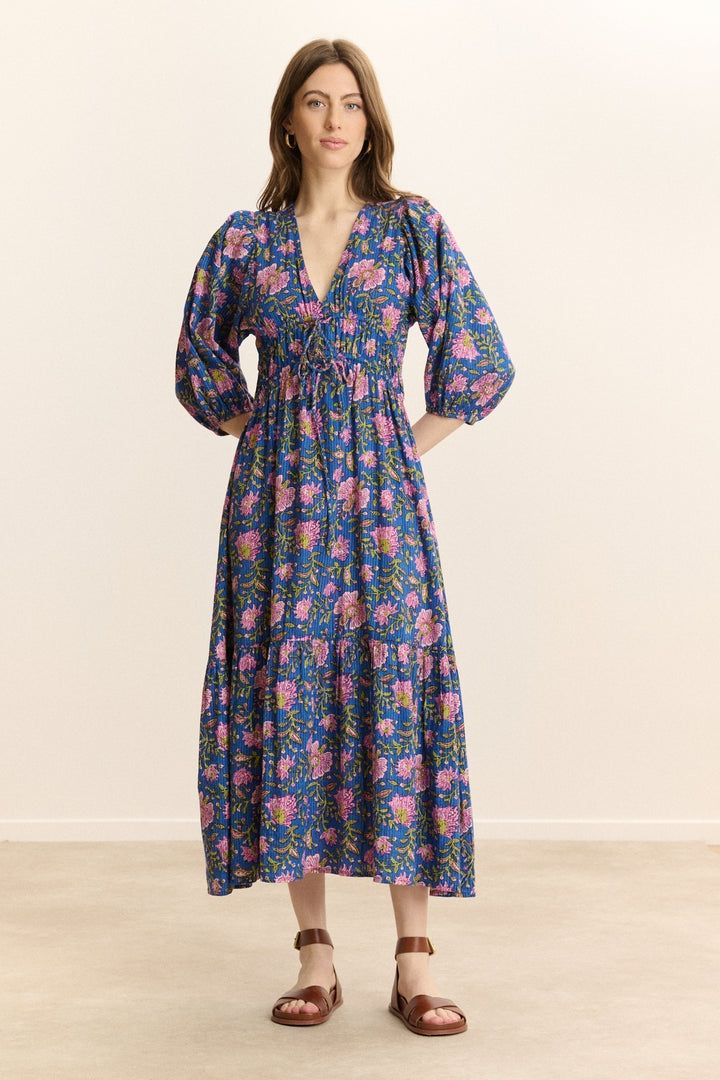 Robe longue imprimé fleuri