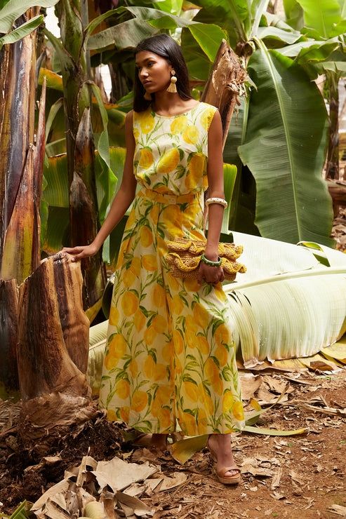 Ensemble citron jaune
