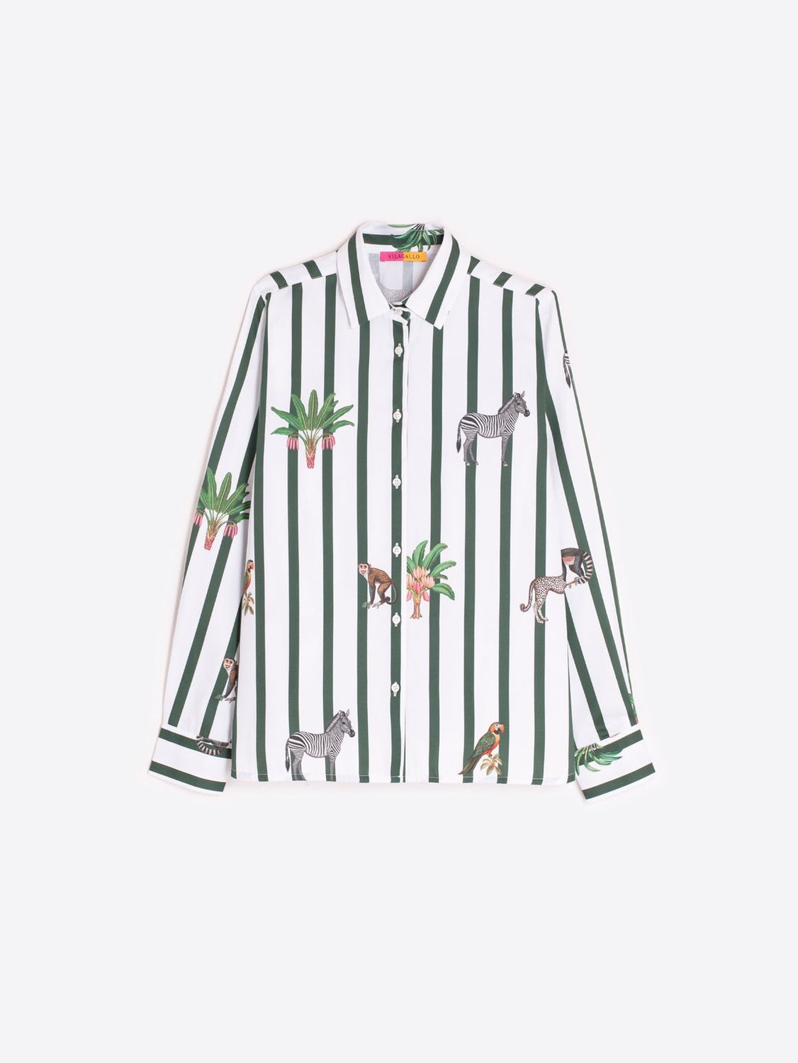 Chemise rayé verte