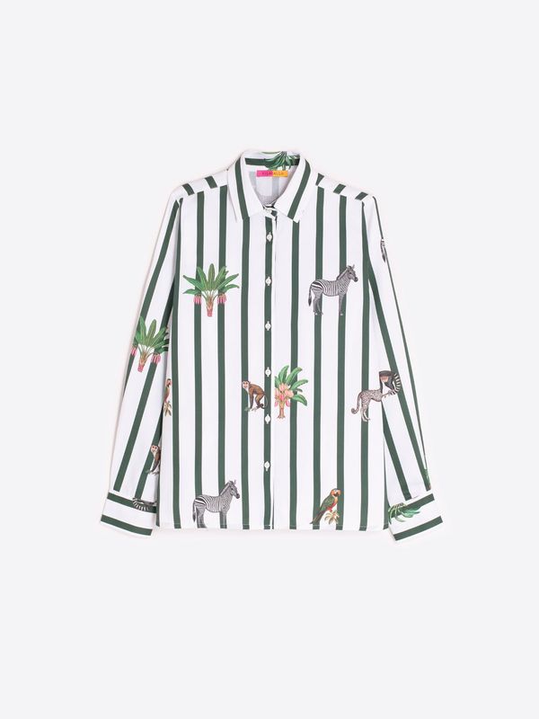 Chemise rayé verte