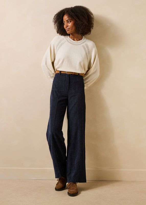 Pull ecru manches longues