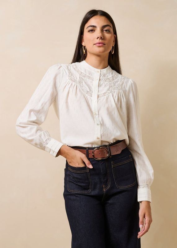 Chemise en jacquard manches longues