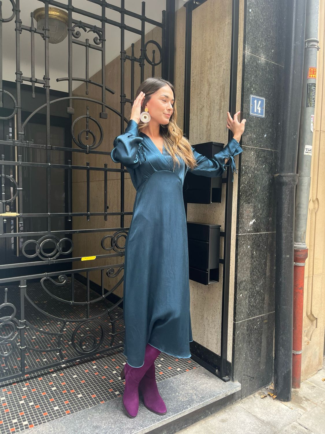 Robe satinée