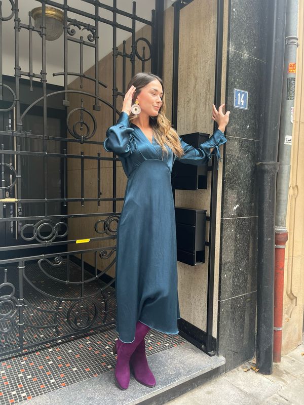 Robe satinée