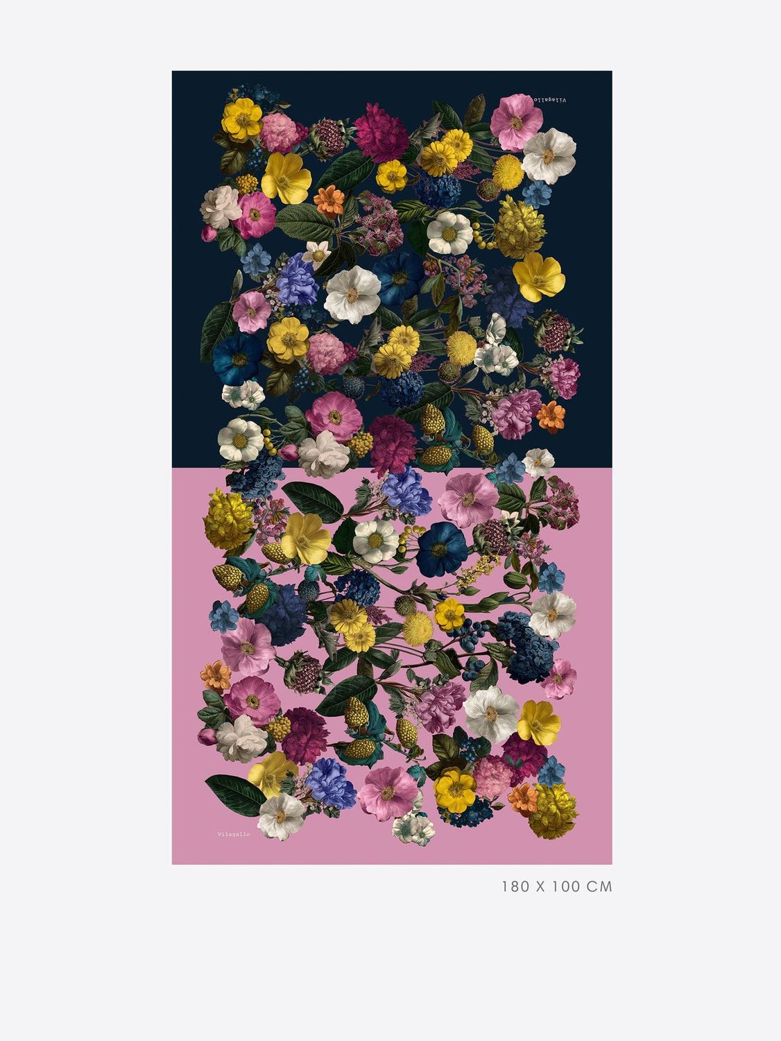 Foulard bicolore fleurs