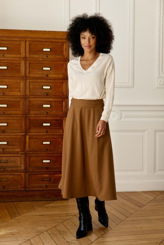Jupe midi évasée