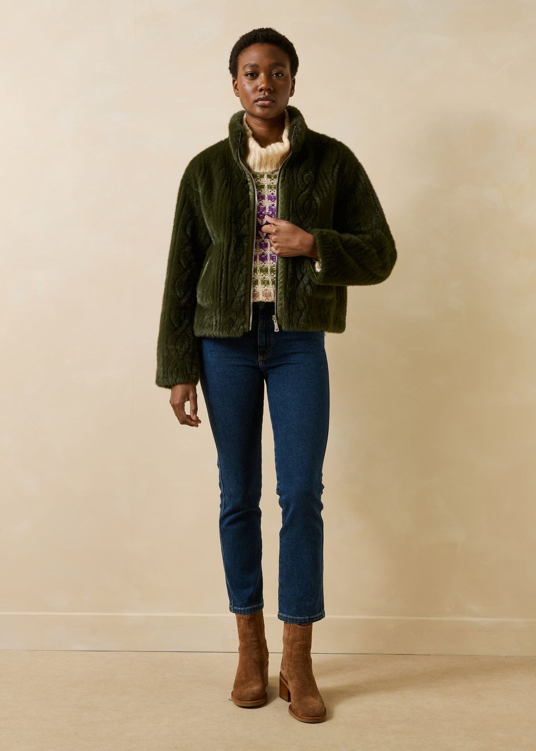 Blouson fourrure réversible