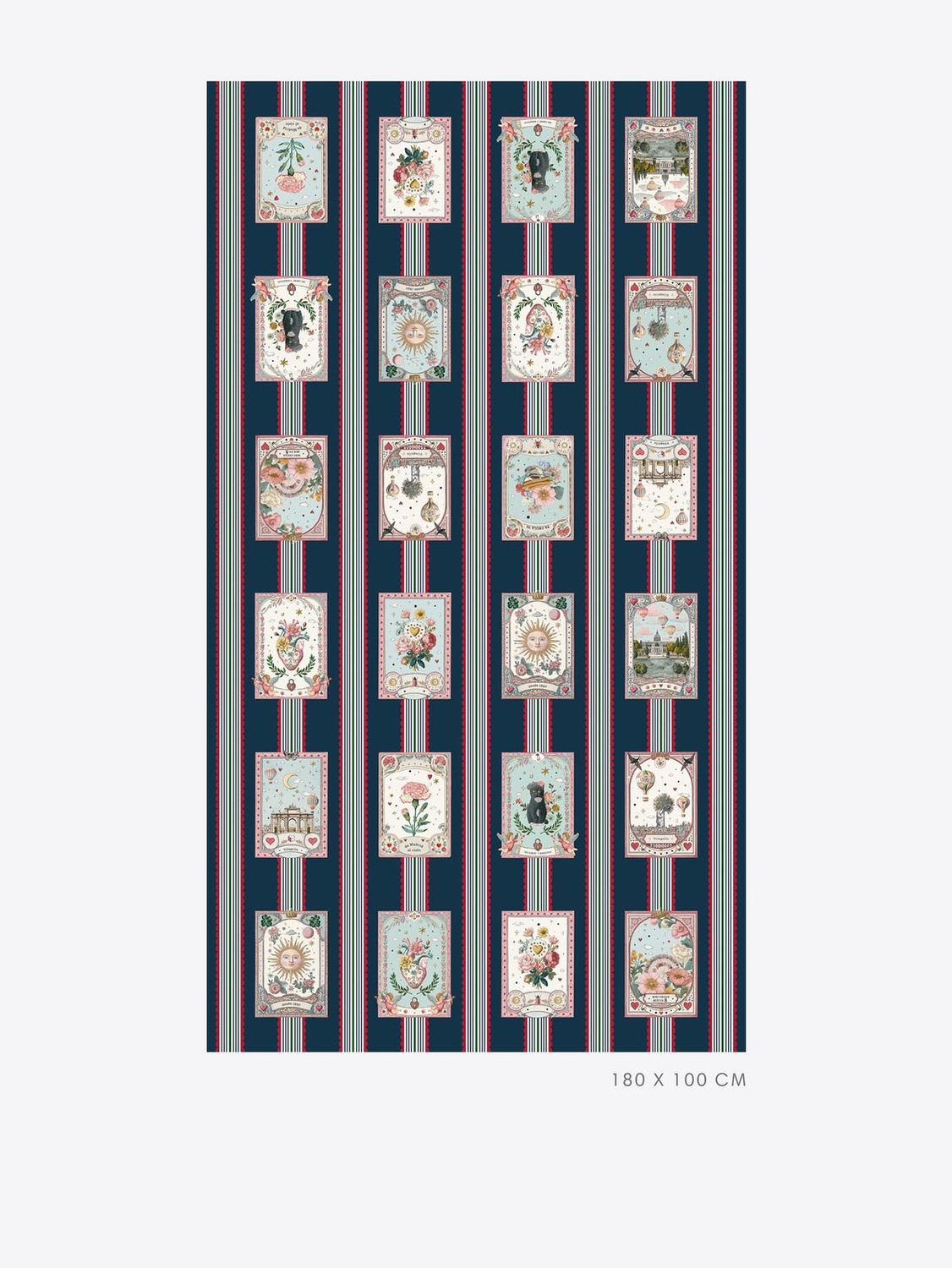 Foulard rayures et motifs