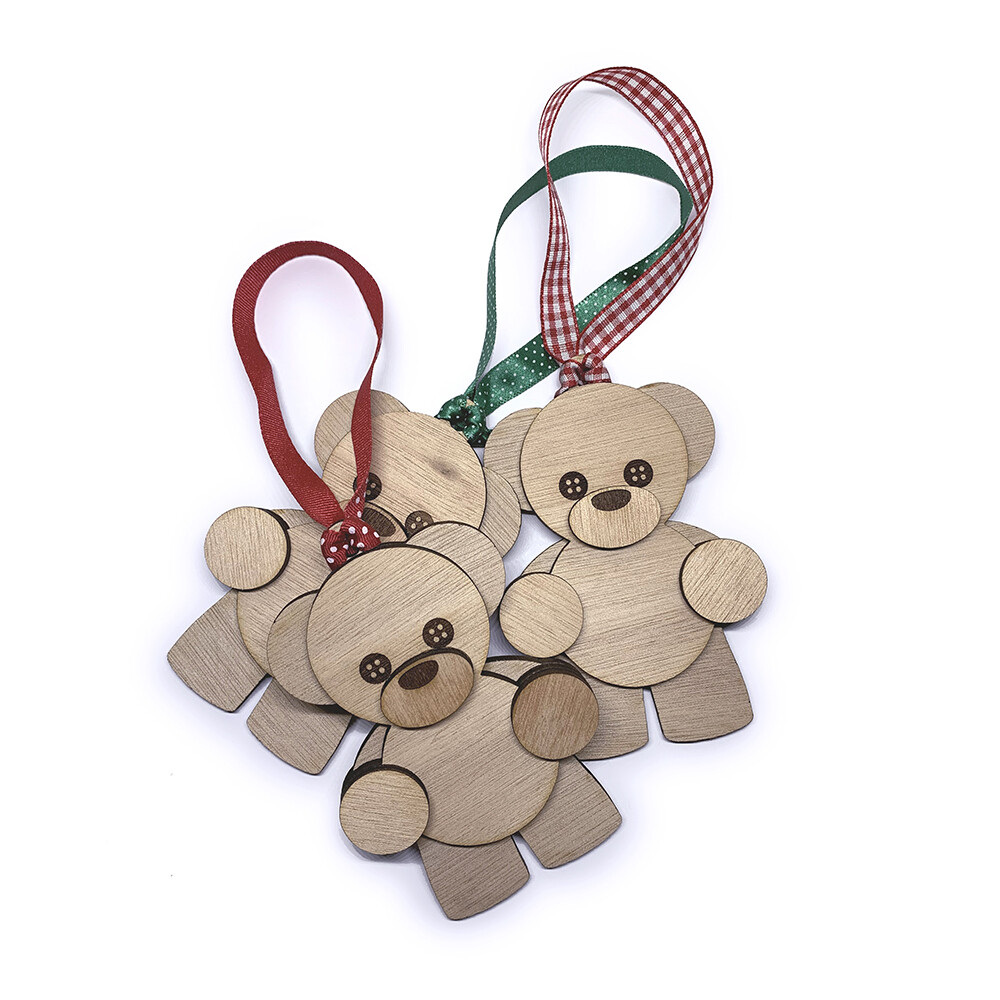 Teddy Wood Charm