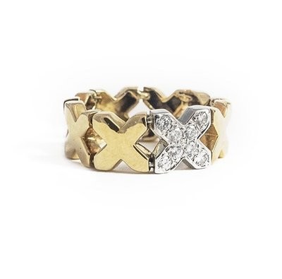 Vintage Tiffany & Co. Flexible Diamond X Ring