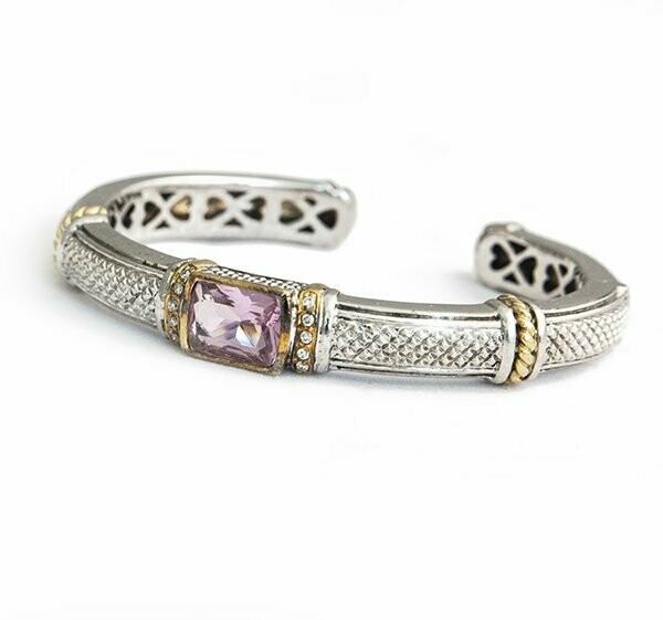 Judith Ripka Hinged Bangle Bracelet