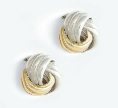 Tiffany Gold & Silver Love Knot Earrings
