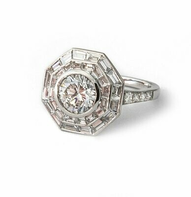 Stunning Tiffany Platinum 2.59CT Diamond Ring