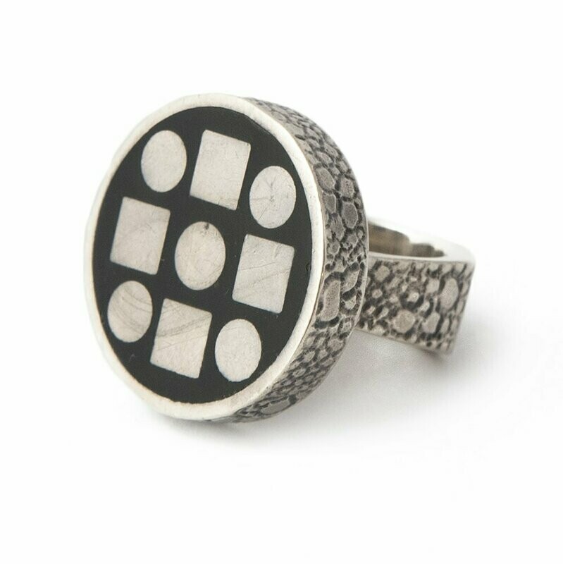 Vintage Modernist Walter Schluep Silver Ring