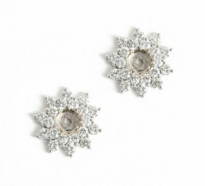 Diamond and White Gold Ear Stud Jackets.