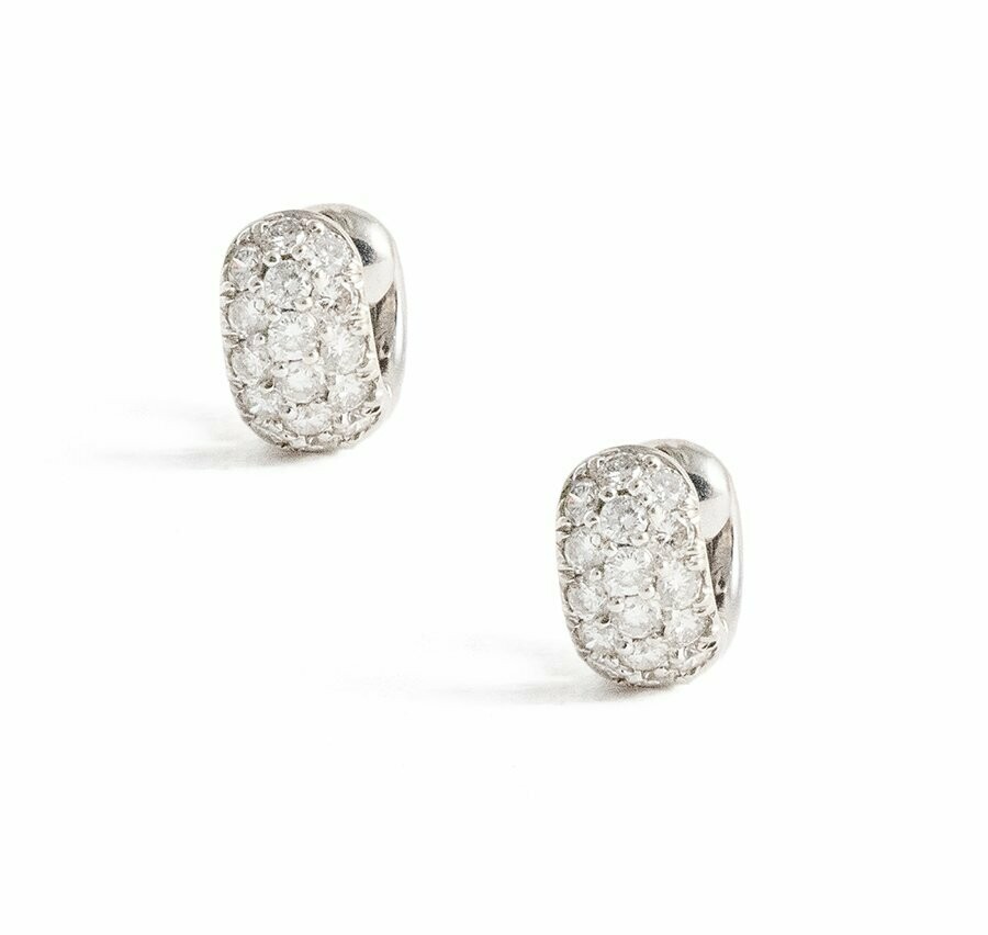 Diamond 14kt. White Gold Huggies.