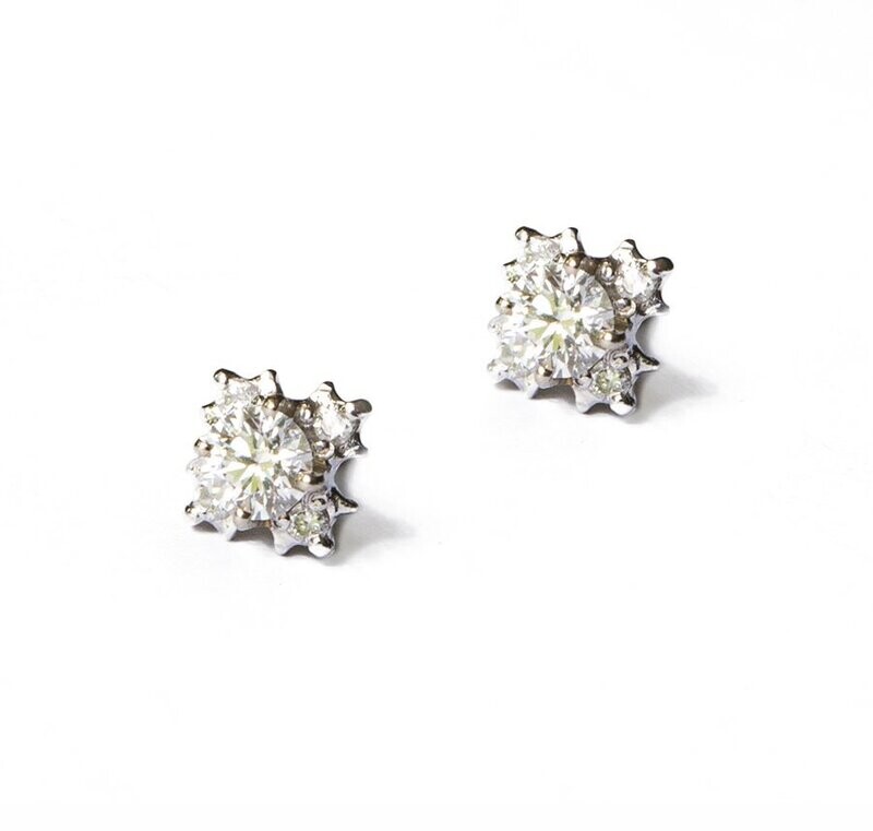 High Quality Diamond Ear Studs - .78 F,G-VVS2 High Quality Diamond Ear Studs - .78 F,G-VVS2