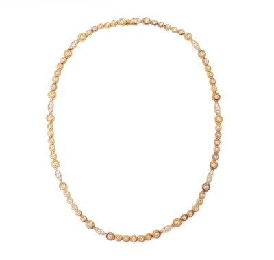 18kt. Yellow Gold 3.60ct. Diamond Necklace.