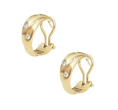 Tiffany Etoille double hoop Diamond Earrings.
