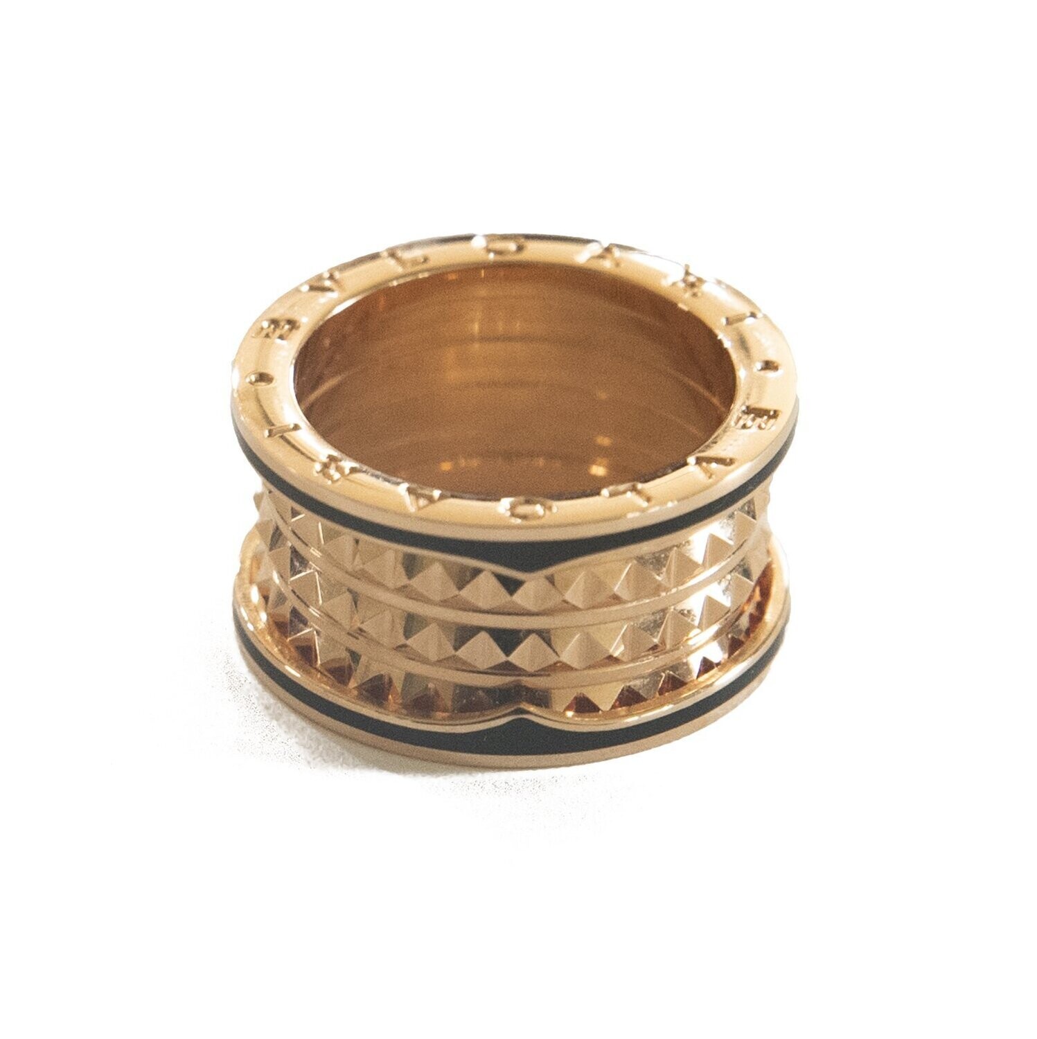 Bvlgari B.ZERO 4 band Rose Gold Ring. Size 8.