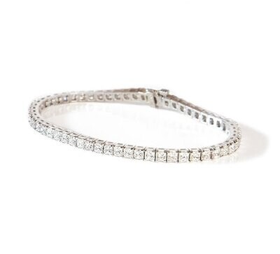 White Gold Diamond Tennis Bracelet, 9 cts.